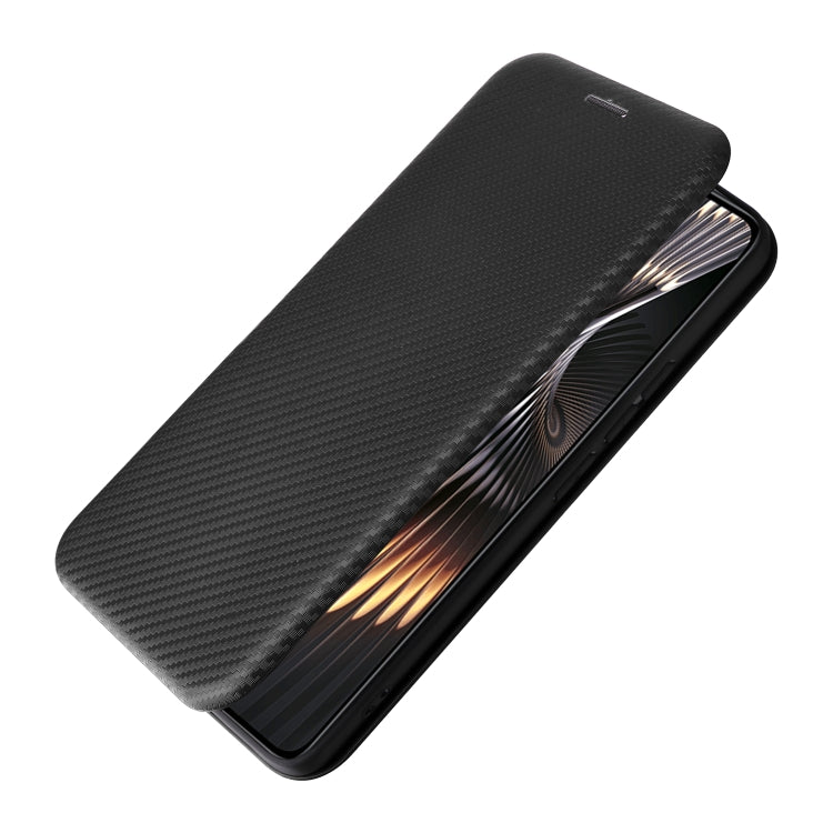 For Xiaomi Redmi Turbo 3 / Poco F6 Carbon Fiber Texture Flip Leather Phone Case