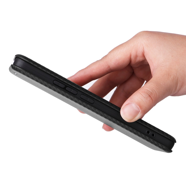 For Xiaomi Redmi Turbo 3 / Poco F6 Carbon Fiber Texture Flip Leather Phone Case