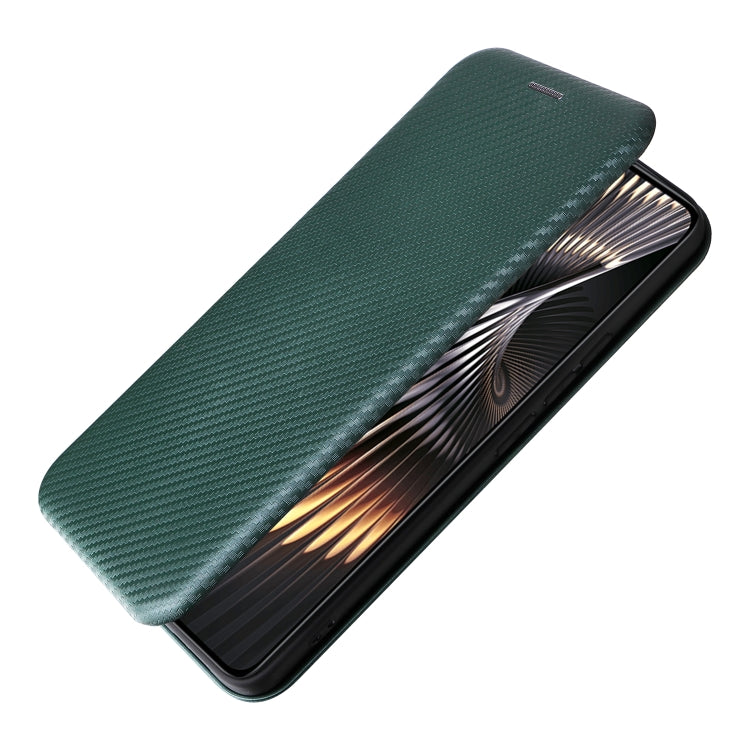 For Xiaomi Redmi Turbo 3 / Poco F6 Carbon Fiber Texture Flip Leather Phone Case