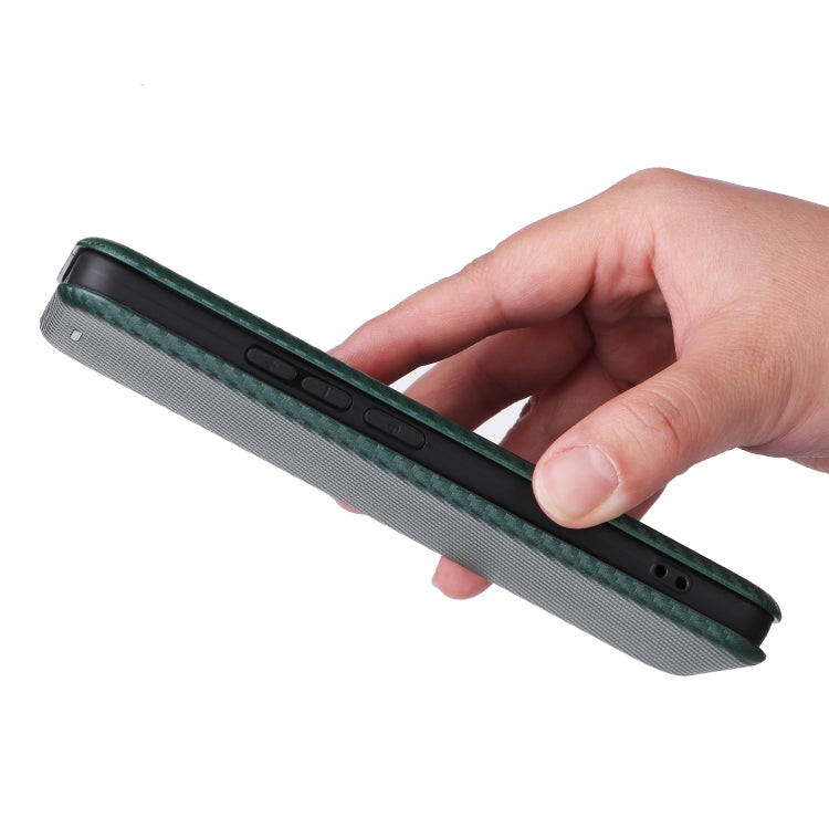 For Xiaomi Redmi Turbo 3 / Poco F6 Carbon Fiber Texture Flip Leather Phone Case