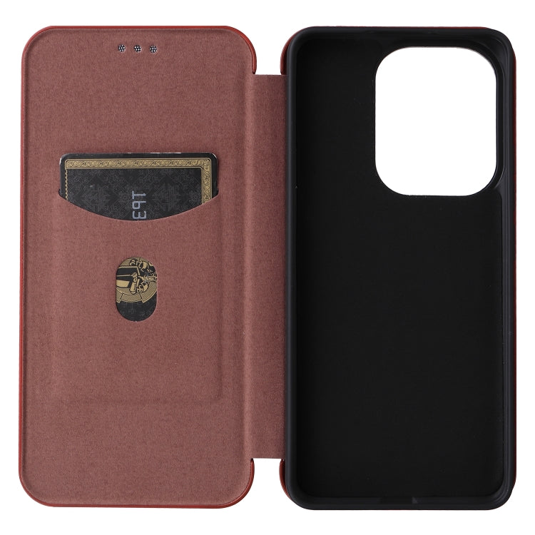 For Xiaomi Redmi Turbo 3 / Poco F6 Carbon Fiber Texture Flip Leather Phone Case