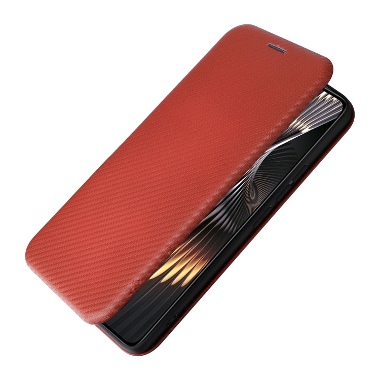 For Xiaomi Redmi Turbo 3 / Poco F6 Carbon Fiber Texture Flip Leather Phone Case