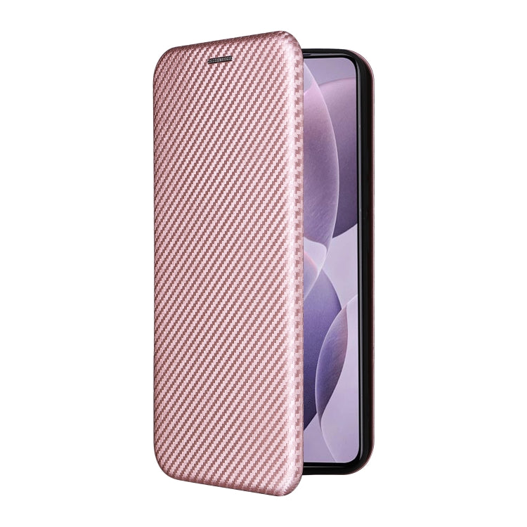 For Redmi K70 Carbon Fiber Texture Flip Leather Phone Case