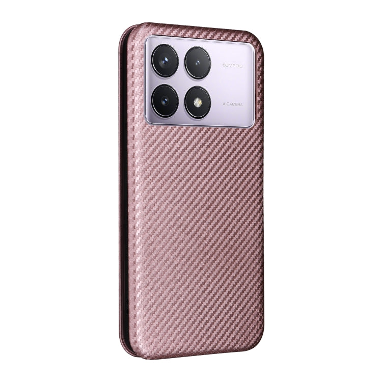 For Redmi K70 Carbon Fiber Texture Flip Leather Phone Case