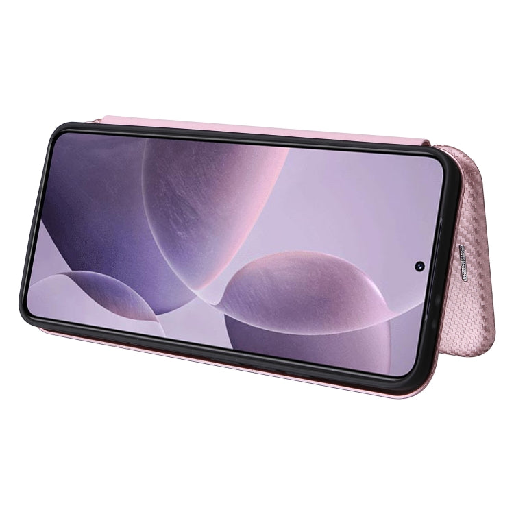 For Redmi K70 Carbon Fiber Texture Flip Leather Phone Case