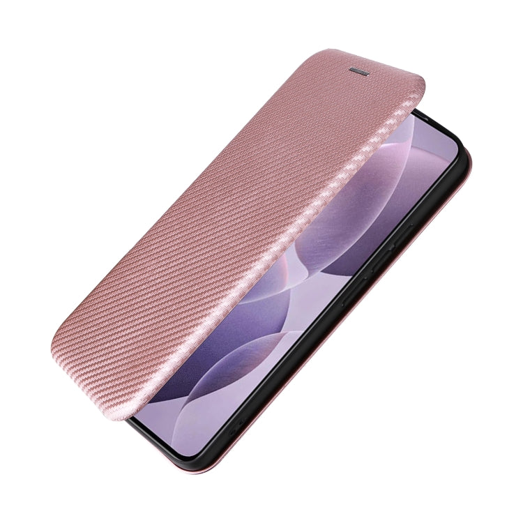 For Redmi K70 Carbon Fiber Texture Flip Leather Phone Case