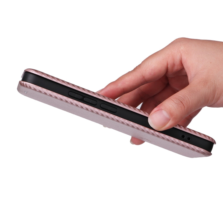 For Redmi K70 Carbon Fiber Texture Flip Leather Phone Case