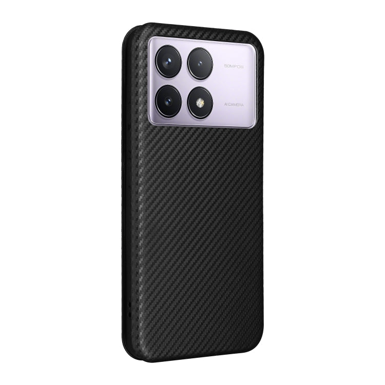 For Redmi K70 Carbon Fiber Texture Flip Leather Phone Case