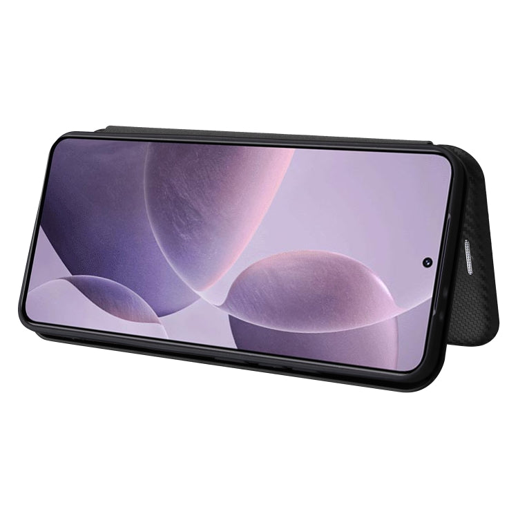 For Redmi K70 Carbon Fiber Texture Flip Leather Phone Case