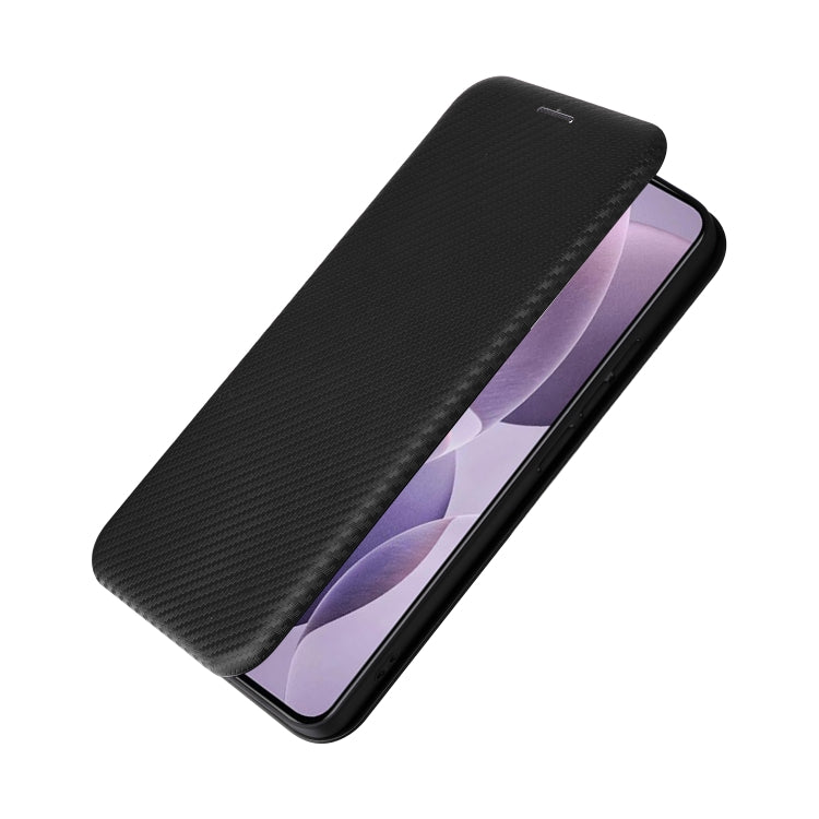For Redmi K70 Carbon Fiber Texture Flip Leather Phone Case