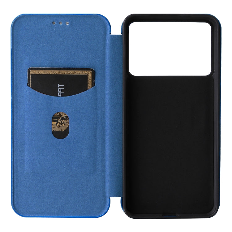 For Redmi K70 Carbon Fiber Texture Flip Leather Phone Case