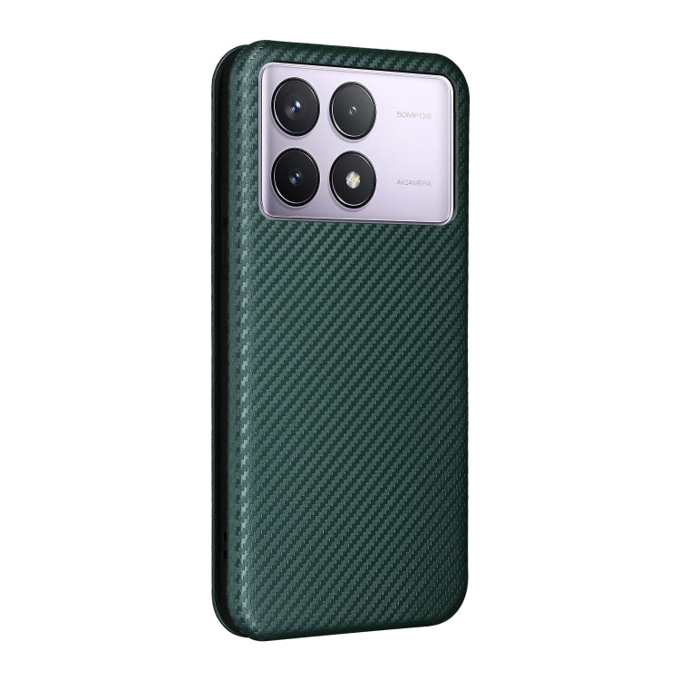For Redmi K70 Carbon Fiber Texture Flip Leather Phone Case