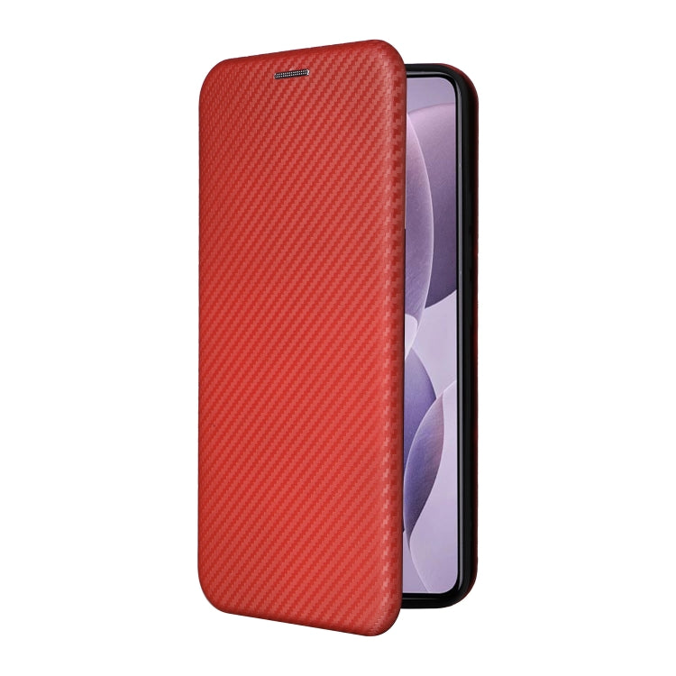 For Redmi K70 Carbon Fiber Texture Flip Leather Phone Case