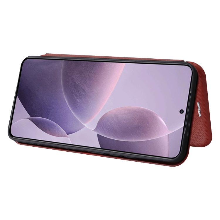 For Redmi K70 Carbon Fiber Texture Flip Leather Phone Case