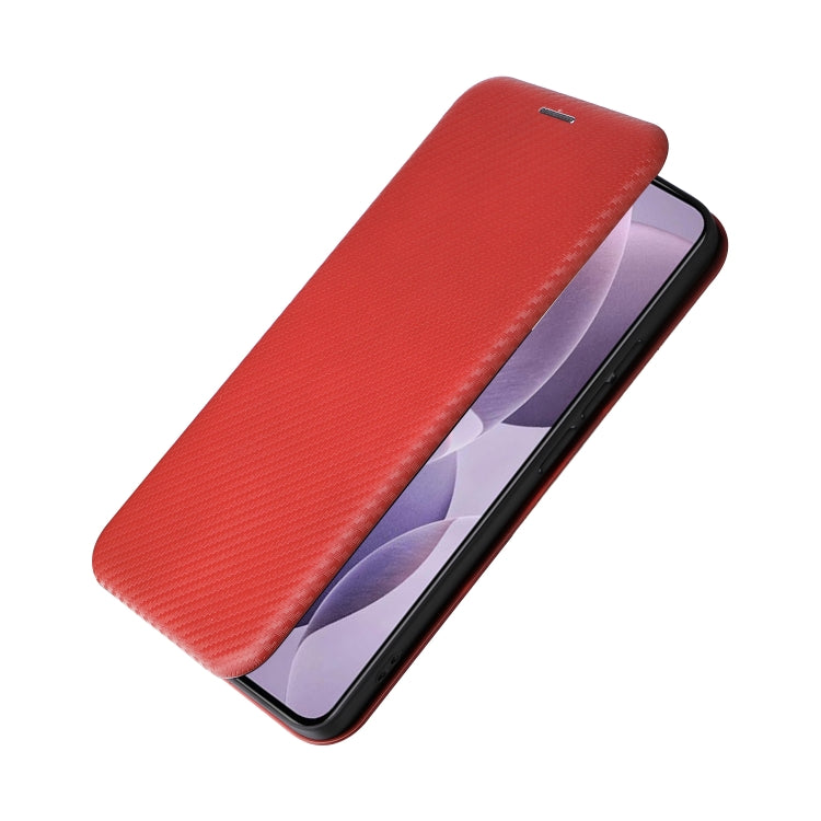 For Redmi K70 Carbon Fiber Texture Flip Leather Phone Case