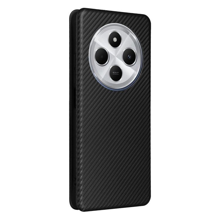 For Redmi 14C Carbon Fiber Texture Flip Leather Phone Case
