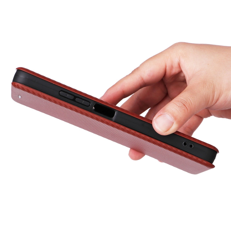 For Redmi 14C Carbon Fiber Texture Flip Leather Phone Case