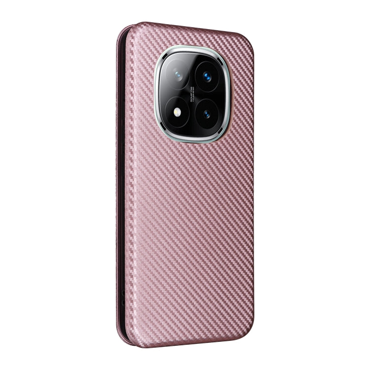 For Redmi Note 14 Pro 4G Global Carbon Fiber Texture Flip Leather Phone Case