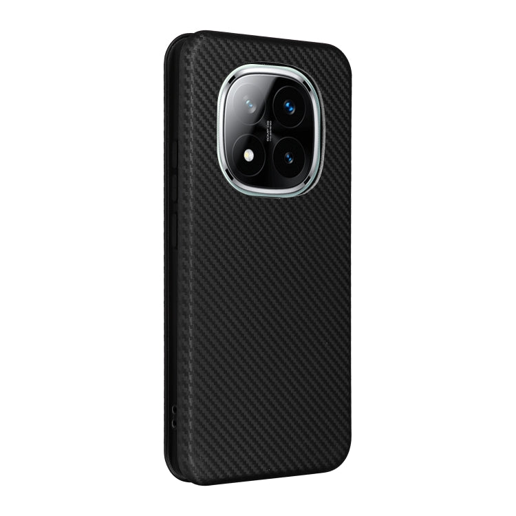 For Redmi Note 14 Pro 4G Global Carbon Fiber Texture Flip Leather Phone Case