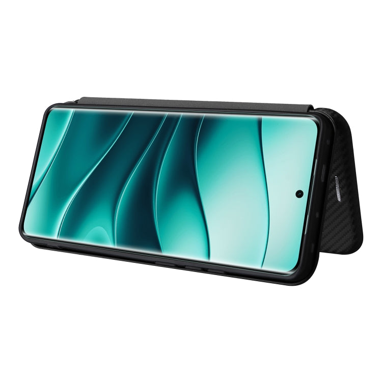 For Redmi Note 14 Pro 4G Global Carbon Fiber Texture Flip Leather Phone Case