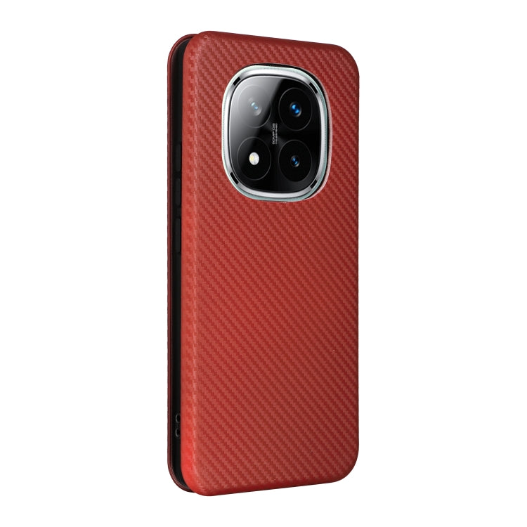 For Redmi Note 14 Pro 4G Global Carbon Fiber Texture Flip Leather Phone Case