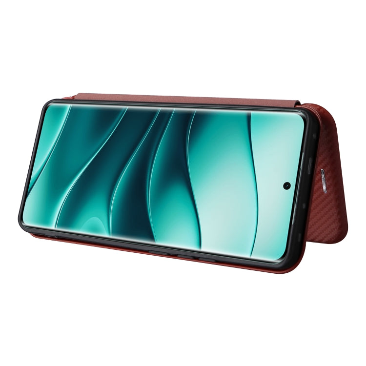 For Redmi Note 14 Pro 4G Global Carbon Fiber Texture Flip Leather Phone Case