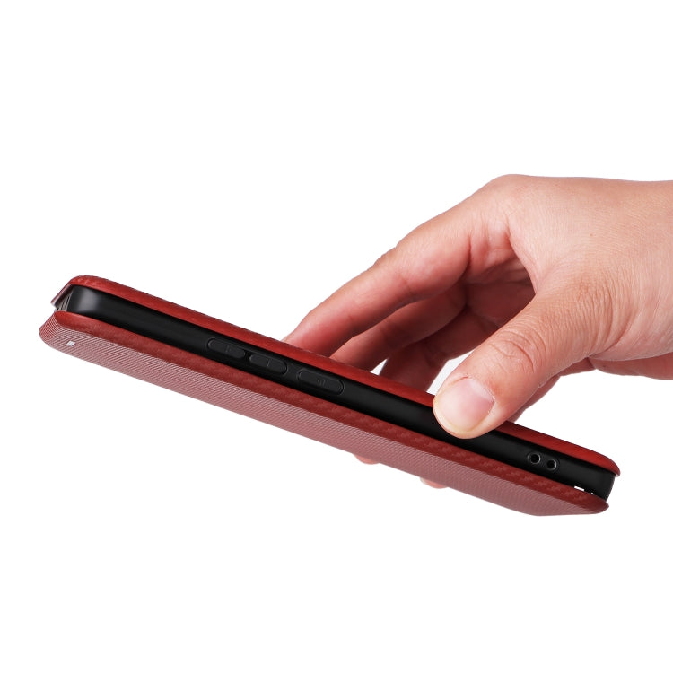 For Redmi Note 14 Pro 4G Global Carbon Fiber Texture Flip Leather Phone Case