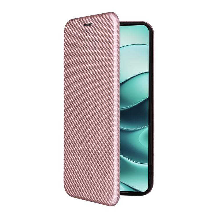 For Redmi Note 14 4G Global 163.25mm Carbon Fiber Texture Flip Leather Phone Case