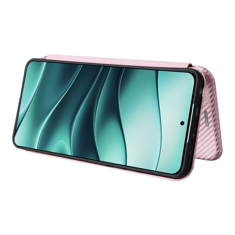 For Redmi Note 14 4G Global 163.25mm Carbon Fiber Texture Flip Leather Phone Case