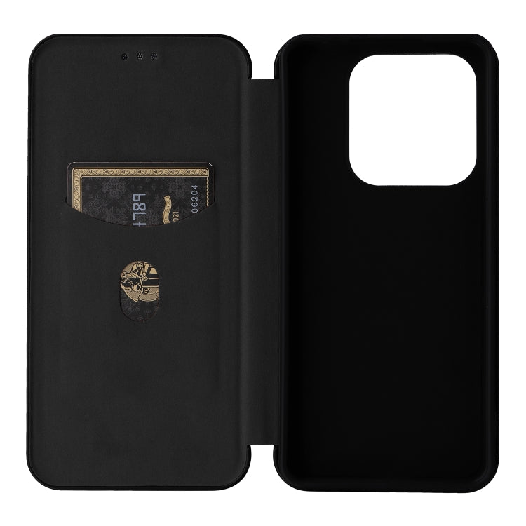For Redmi Note 14 4G Global 163.25mm Carbon Fiber Texture Flip Leather Phone Case