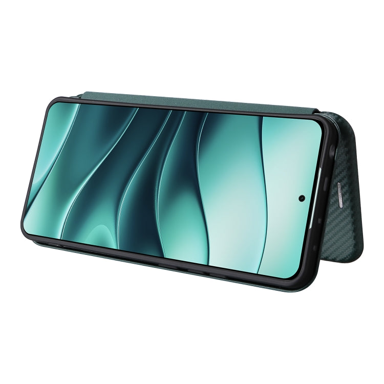 For Redmi Note 14 4G Global 163.25mm Carbon Fiber Texture Flip Leather Phone Case