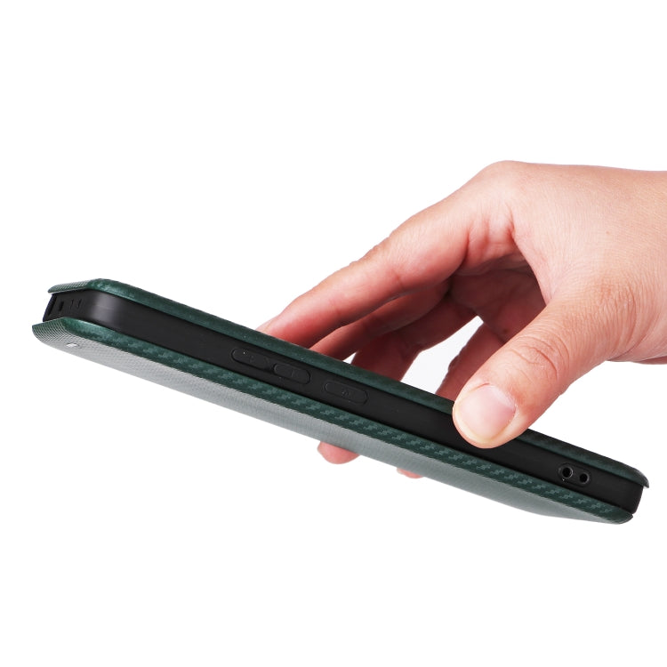 For Redmi Note 14 4G Global 163.25mm Carbon Fiber Texture Flip Leather Phone Case