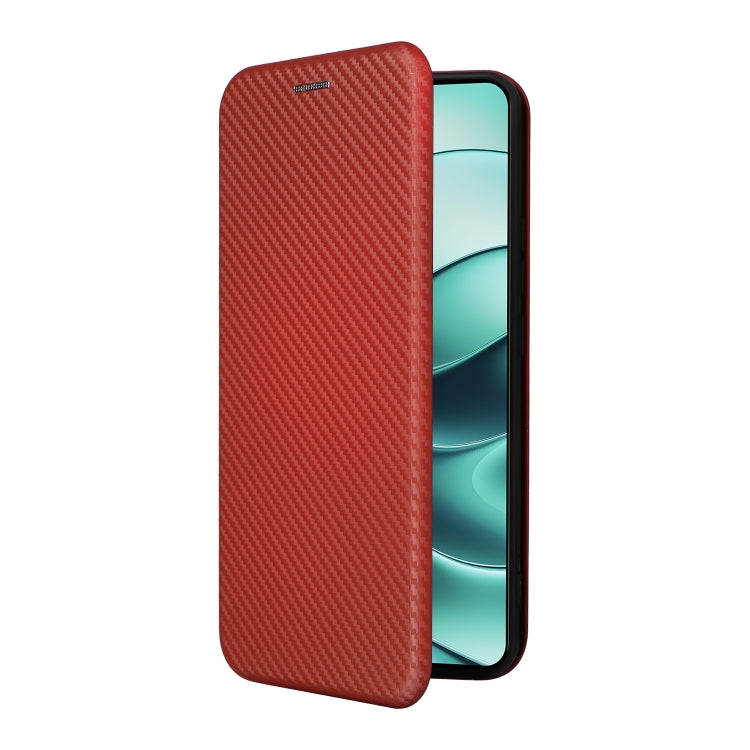 For Redmi Note 14 4G Global 163.25mm Carbon Fiber Texture Flip Leather Phone Case