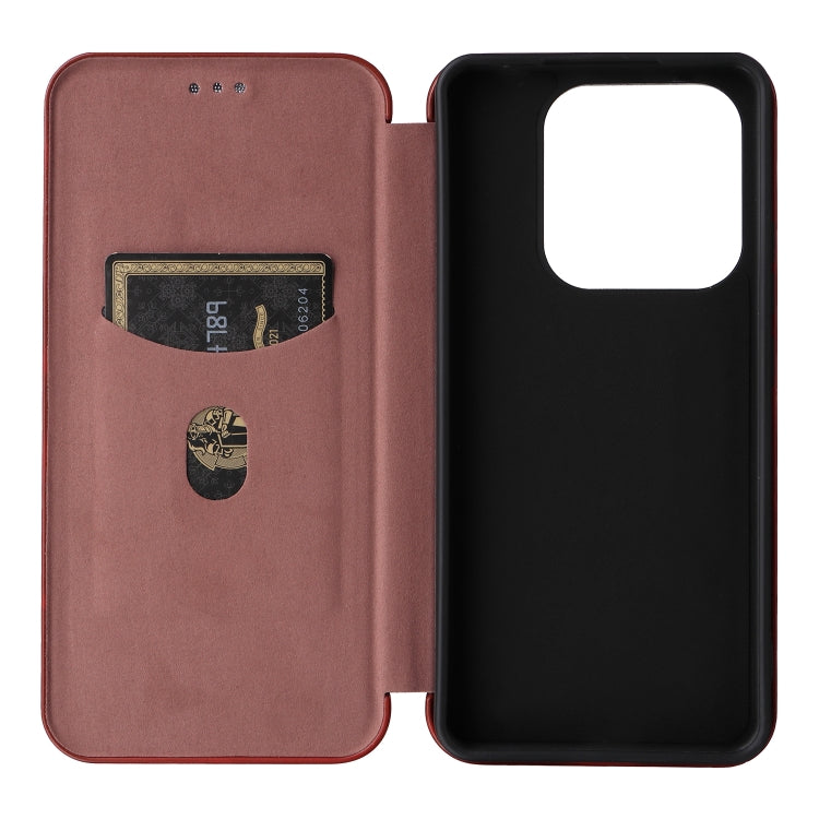 For Redmi Note 14 4G Global 163.25mm Carbon Fiber Texture Flip Leather Phone Case