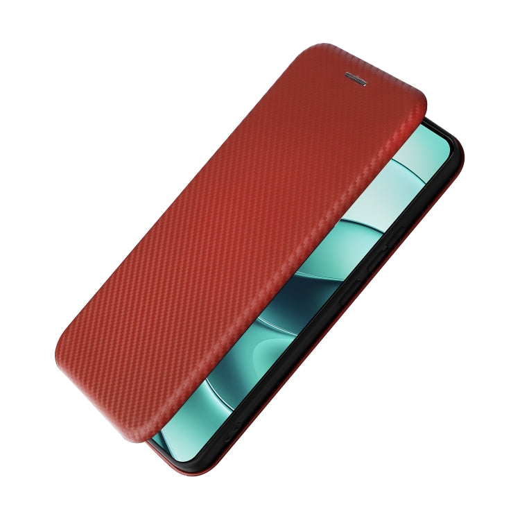 For Redmi Note 14 4G Global 163.25mm Carbon Fiber Texture Flip Leather Phone Case