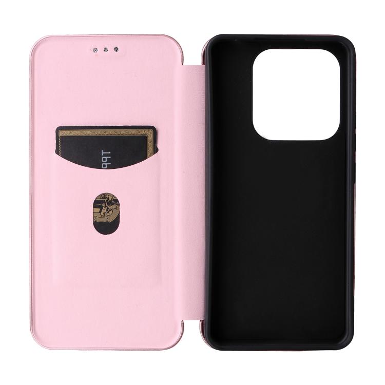For Xiaomi Poco M7 Pro 5G / Redmi Note 14 5G Carbon Fiber Texture Flip Leather Phone Case