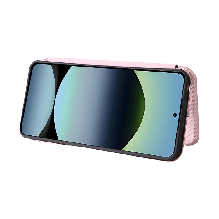 For Xiaomi Poco M7 Pro 5G / Redmi Note 14 5G Carbon Fiber Texture Flip Leather Phone Case