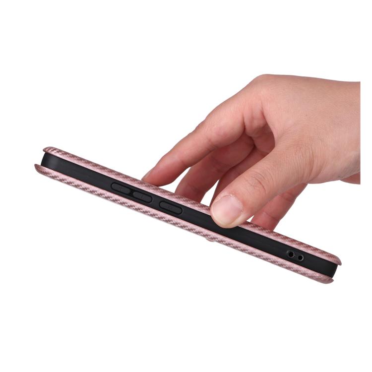 For Xiaomi Poco M7 Pro 5G / Redmi Note 14 5G Carbon Fiber Texture Flip Leather Phone Case