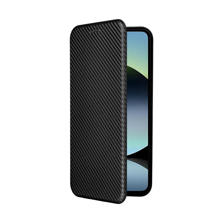 For Xiaomi Poco M7 Pro 5G / Redmi Note 14 5G Carbon Fiber Texture Flip Leather Phone Case