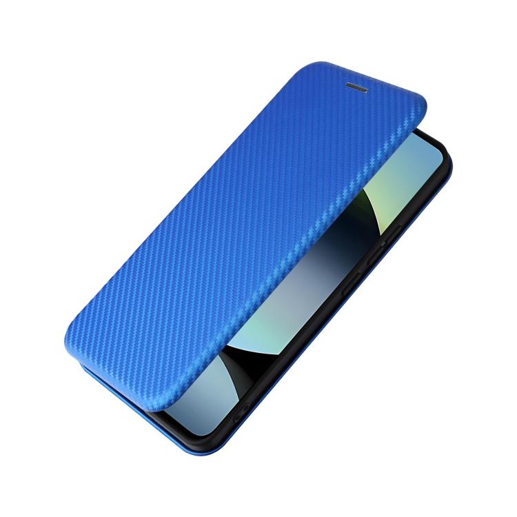 For Xiaomi Poco M7 Pro 5G / Redmi Note 14 5G Carbon Fiber Texture Flip Leather Phone Case