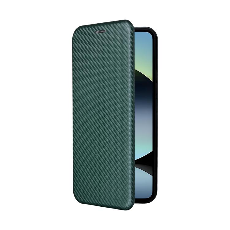 For Xiaomi Poco M7 Pro 5G / Redmi Note 14 5G Carbon Fiber Texture Flip Leather Phone Case