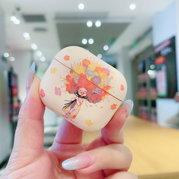 For AirPods 3 Girl Pattern Earbuds Box Frosted TPU Case