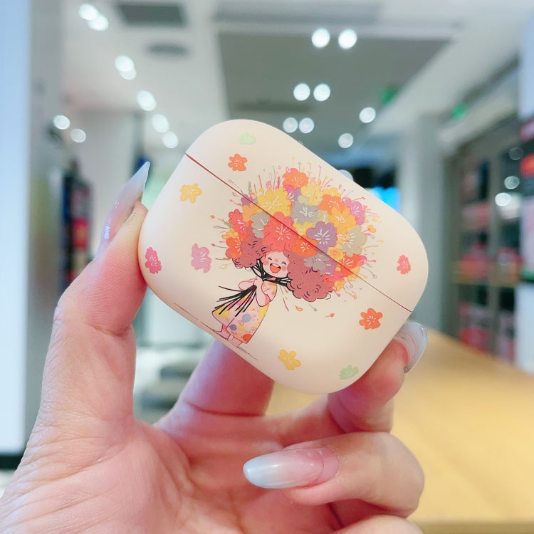 For AirPods Pro Girl Pattern Earbuds Box Frosted TPU Case
