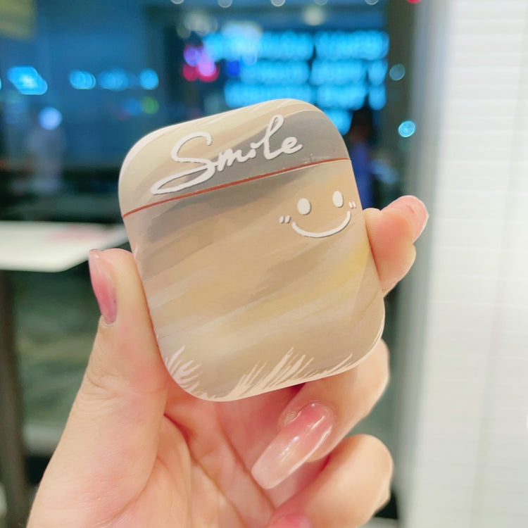 For AirPods 2 / 1 Smile Clouds Earbuds Box Frosted TPU Case - Green