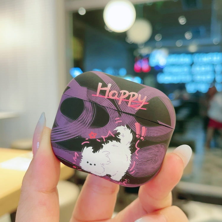 For AirPods 3 Cat and Dog Pattern Earbuds Box Frosted TPU Case