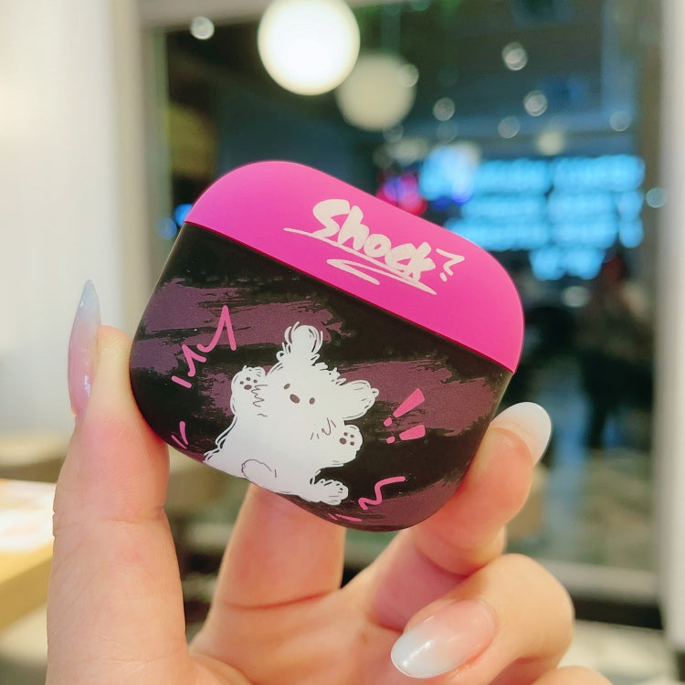 For AirPods 3 Cat and Dog Pattern Earbuds Box Frosted TPU Case