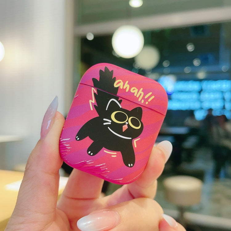 For AirPods 2 / 1 Cat and Dog Pattern Earbuds Box Frosted TPU Case