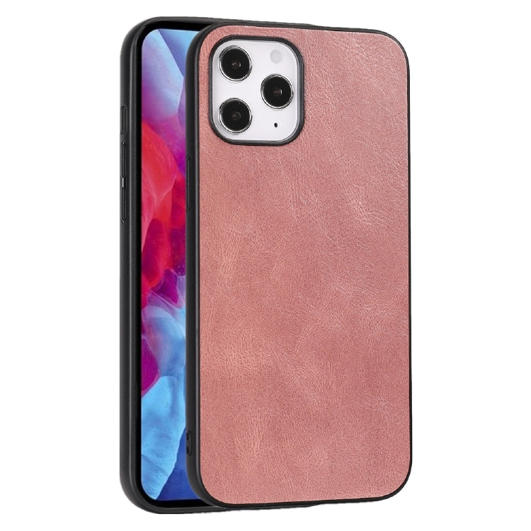 For iPhone 12 Pro Max Crazy Horse Textured Calfskin PU+PC+TPU Case