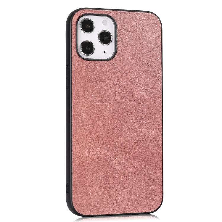 For iPhone 12 Pro Max Crazy Horse Textured Calfskin PU+PC+TPU Case
