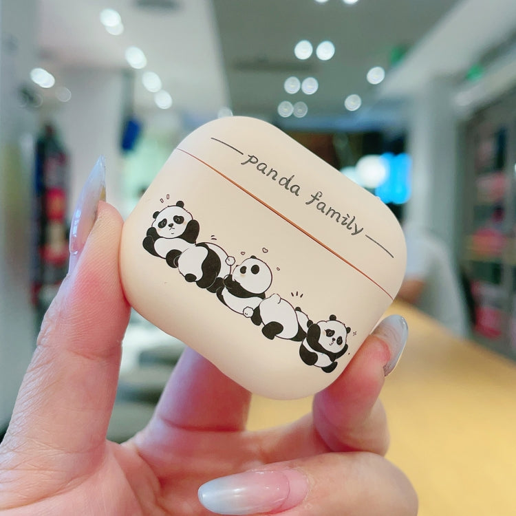 For AirPods 3 Panda Pattern Earbuds Box Frosted TPU Case